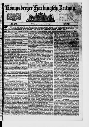 Königsberger Hartungsche Zeitung on Mar 31, 1870