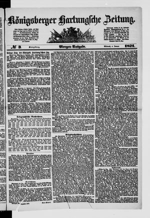 Königsberger Hartungsche Zeitung vom 04.01.1871