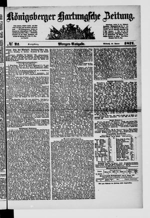 Königsberger Hartungsche Zeitung vom 25.01.1871