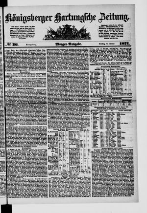 Königsberger Hartungsche Zeitung vom 31.01.1871