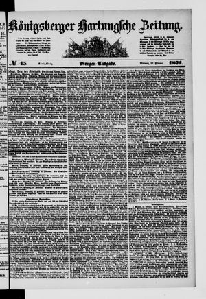 Königsberger Hartungsche Zeitung vom 22.02.1871