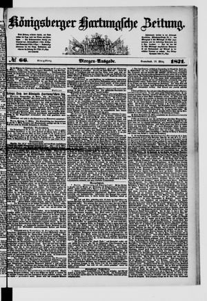 Königsberger Hartungsche Zeitung on Mar 18, 1871