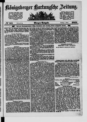 Königsberger Hartungsche Zeitung vom 09.04.1871