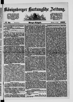 Königsberger Hartungsche Zeitung vom 19.04.1871