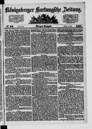 Königsberger Hartungsche Zeitung vom 21.04.1871