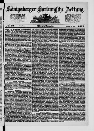 Königsberger Hartungsche Zeitung vom 26.04.1871