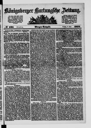 Königsberger Hartungsche Zeitung vom 30.04.1871