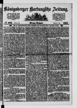 Königsberger Hartungsche Zeitung vom 03.05.1871