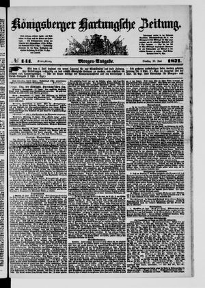 Königsberger Hartungsche Zeitung vom 20.06.1871