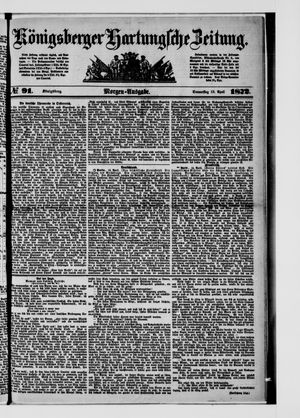 Königsberger Hartungsche Zeitung vom 18.04.1872