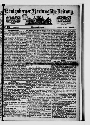 Königsberger Hartungsche Zeitung vom 27.04.1872
