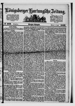 Königsberger Hartungsche Zeitung vom 14.08.1872