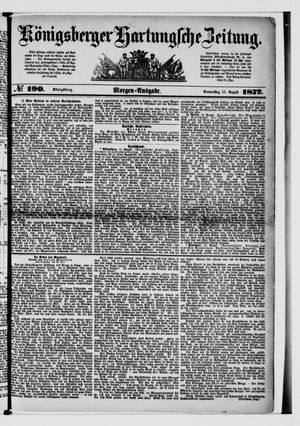 Königsberger Hartungsche Zeitung on Aug 15, 1872
