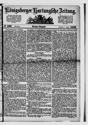 Königsberger Hartungsche Zeitung vom 17.08.1872
