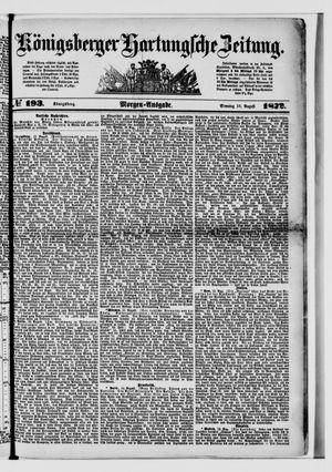 Königsberger Hartungsche Zeitung on Aug 18, 1872