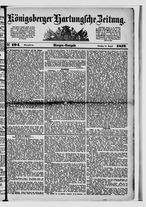 Königsberger Hartungsche Zeitung on Aug 20, 1872