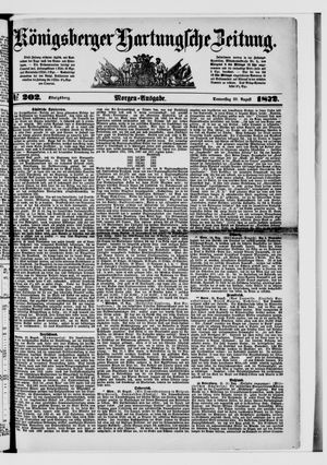 Königsberger Hartungsche Zeitung on Aug 29, 1872