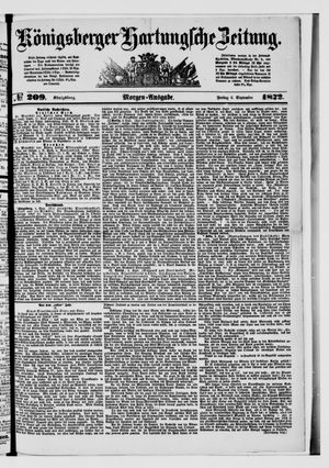 Königsberger Hartungsche Zeitung on Sep 6, 1872