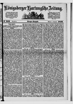Königsberger Hartungsche Zeitung vom 11.09.1872