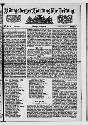 Königsberger Hartungsche Zeitung vom 13.09.1872