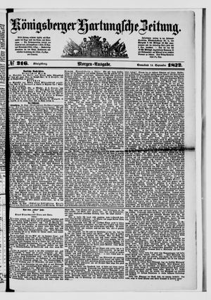 Königsberger Hartungsche Zeitung vom 14.09.1872