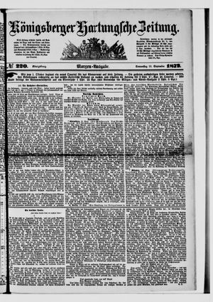 Königsberger Hartungsche Zeitung on Sep 19, 1872