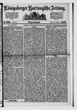 Königsberger Hartungsche Zeitung on Sep 22, 1872