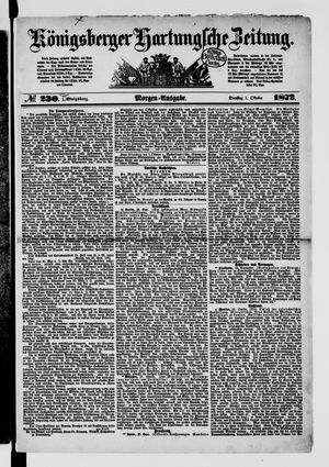 Königsberger Hartungsche Zeitung vom 01.10.1872