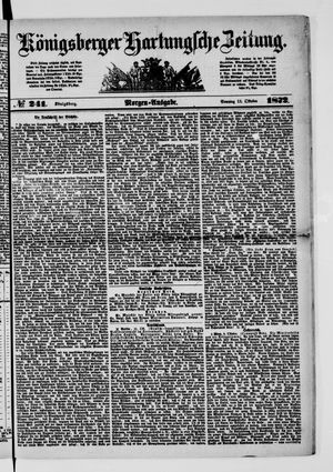 Königsberger Hartungsche Zeitung on Oct 13, 1872