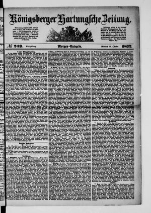 Königsberger Hartungsche Zeitung on Oct 16, 1872
