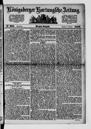 Königsberger Hartungsche Zeitung on Nov 10, 1872