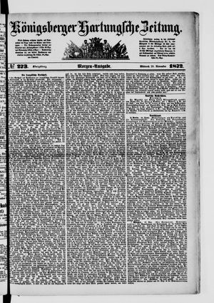 Königsberger Hartungsche Zeitung on Nov 20, 1872