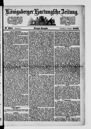 Königsberger Hartungsche Zeitung vom 21.11.1872