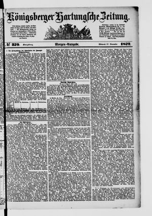Königsberger Hartungsche Zeitung vom 27.11.1872