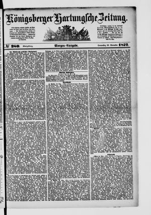Königsberger Hartungsche Zeitung on Nov 28, 1872