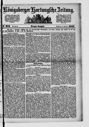 Königsberger Hartungsche Zeitung vom 30.11.1872