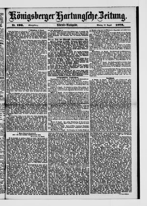 Königsberger Hartungsche Zeitung on Aug 18, 1873