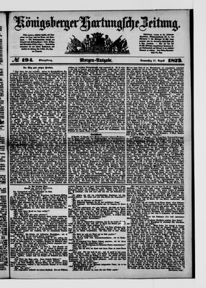 Königsberger Hartungsche Zeitung vom 21.08.1873
