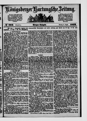 Königsberger Hartungsche Zeitung vom 31.08.1873