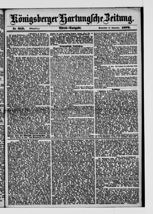 Königsberger Hartungsche Zeitung on Sep 13, 1873