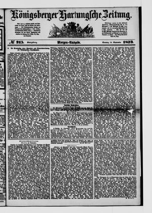 Königsberger Hartungsche Zeitung on Sep 14, 1873