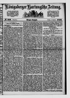 Königsberger Hartungsche Zeitung vom 16.09.1873