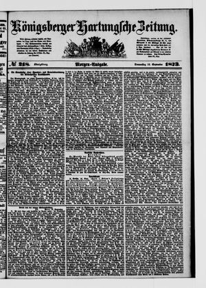 Königsberger Hartungsche Zeitung on Sep 18, 1873