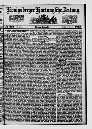 Königsberger Hartungsche Zeitung vom 23.09.1873