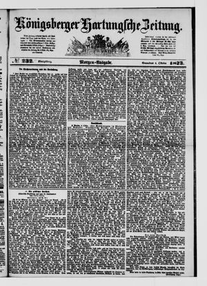 Königsberger Hartungsche Zeitung vom 04.10.1873