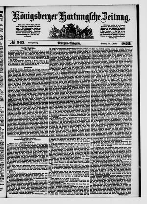 Königsberger Hartungsche Zeitung on Oct 19, 1873