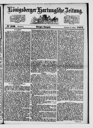 Königsberger Hartungsche Zeitung on Oct 25, 1873