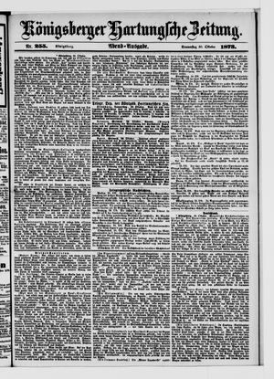 Königsberger Hartungsche Zeitung on Oct 30, 1873