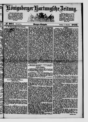 Königsberger Hartungsche Zeitung vom 11.11.1873