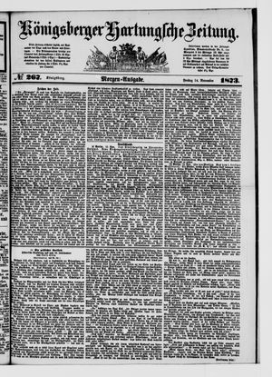 Königsberger Hartungsche Zeitung vom 14.11.1873
